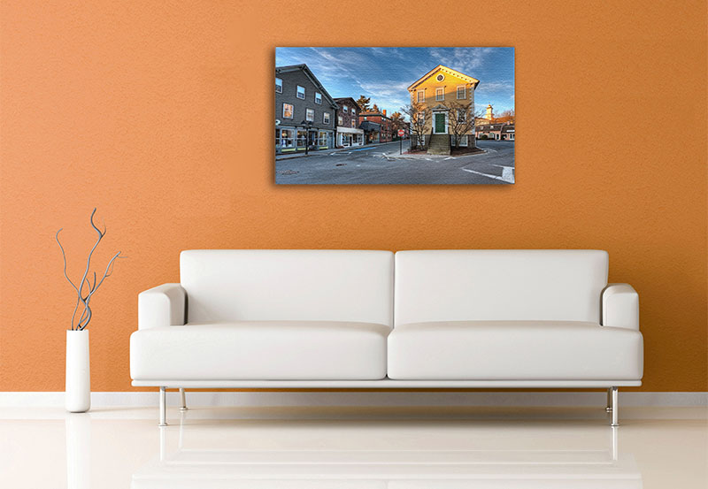 sample canvas print on wall
