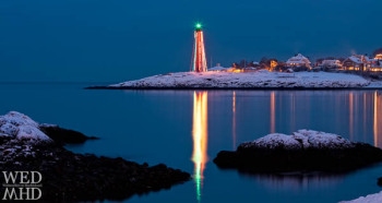 Marblehead Light in the Snow
