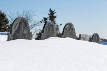 Buried in Snow at Old Burial Hill