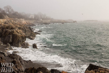 Coming Ashore in the Fog - Waves at Castle Rock
