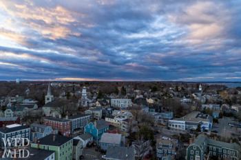 Historic Downtown Marblehead on a late March evening