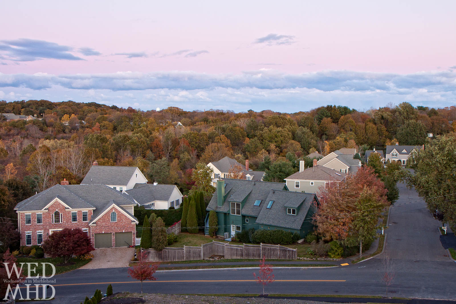 Looking down on Leggs Hill Road