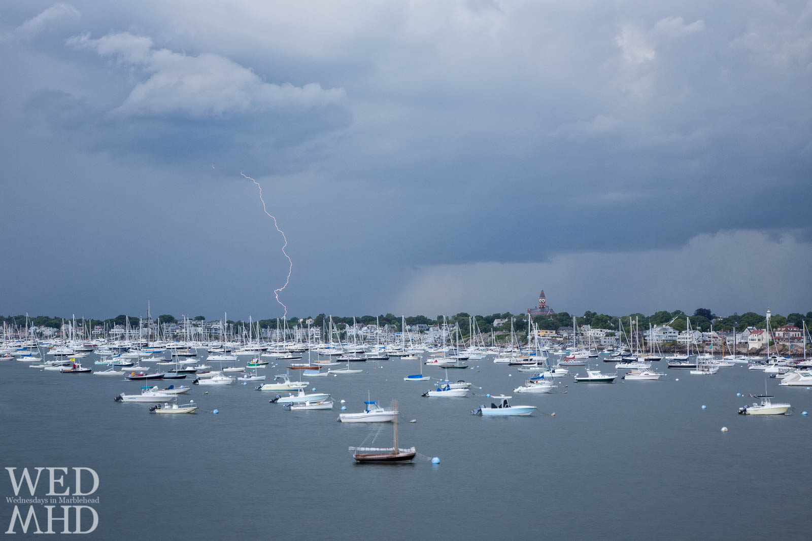 Caught a Bolt of Lightning over Marblehead Harbor