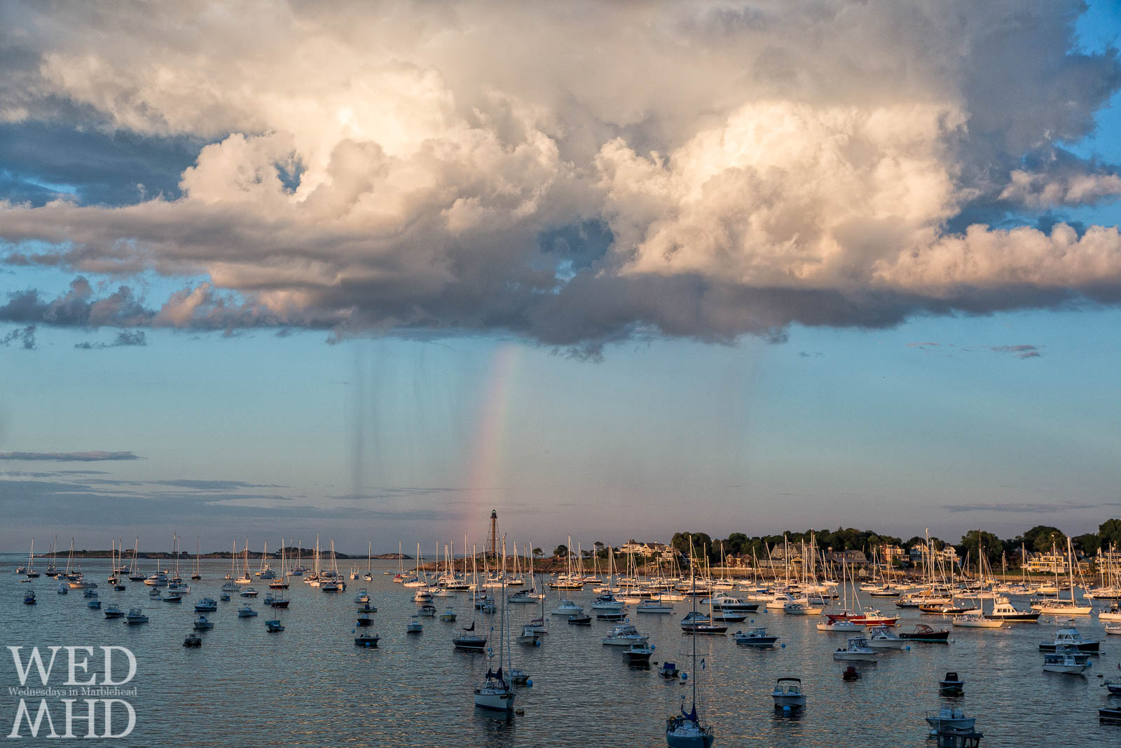 rainbow over lighthouse