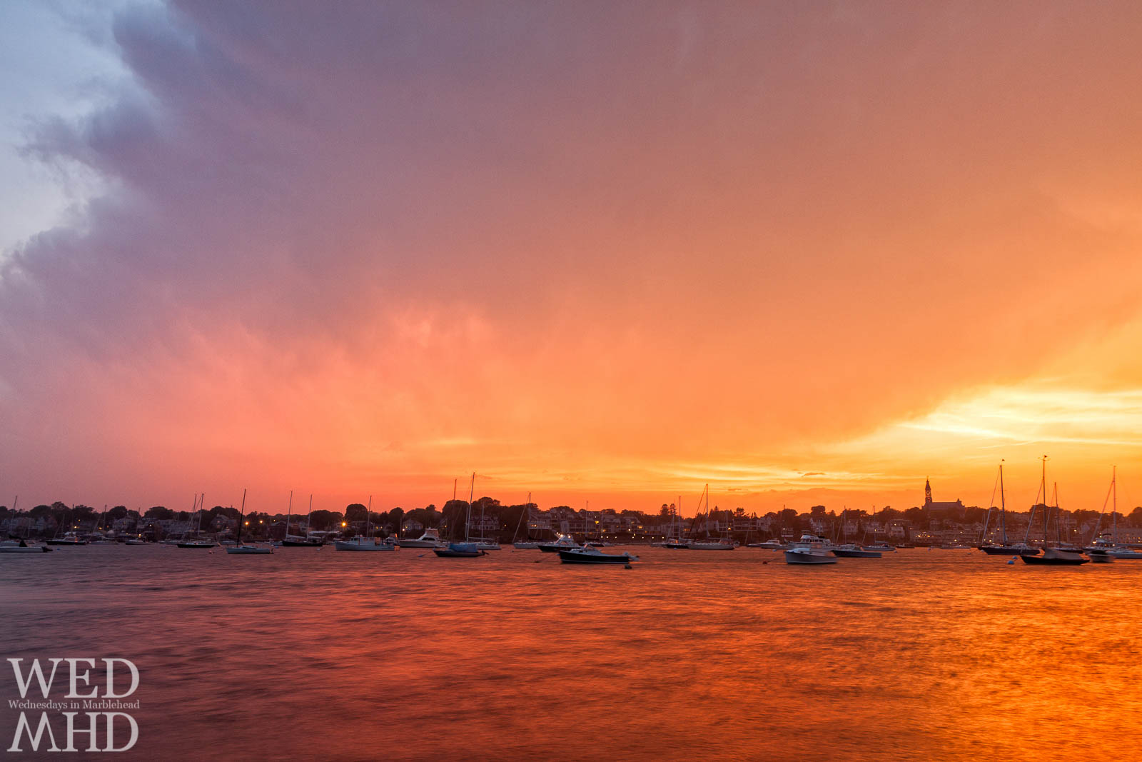 Summer Sunset over Marblehead Harbor