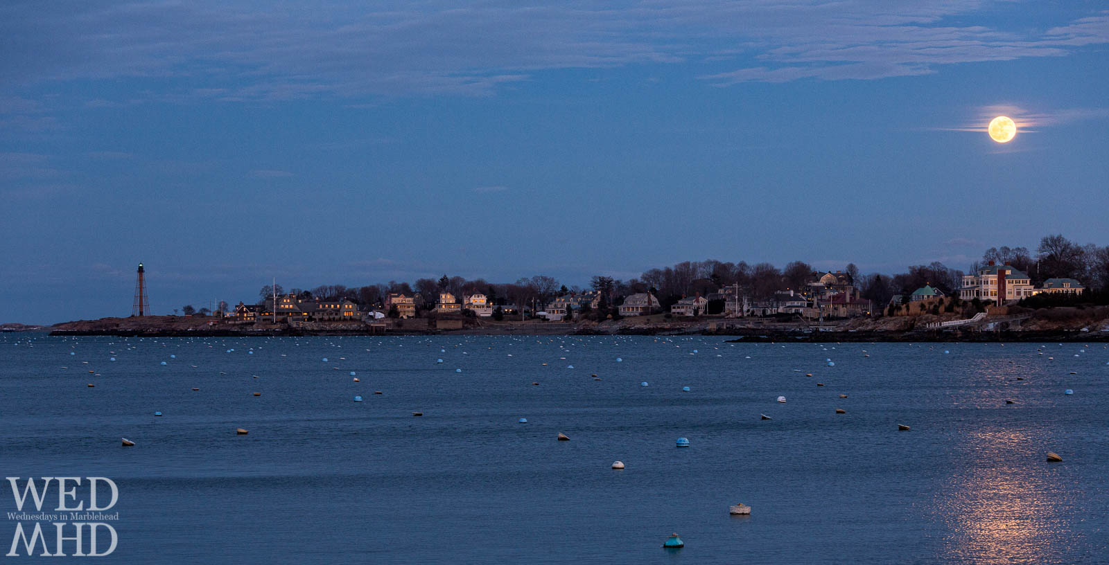 Worm Moon Rises Over Marblehead Neck