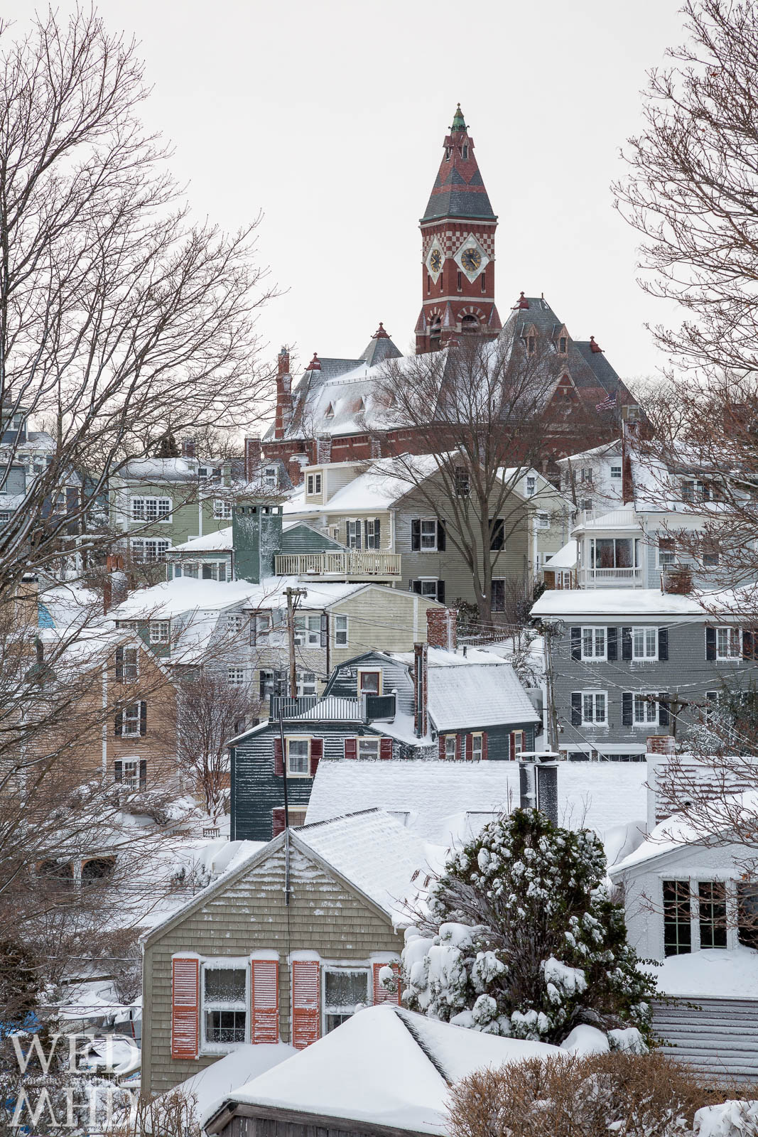 Abbot Hall in snow