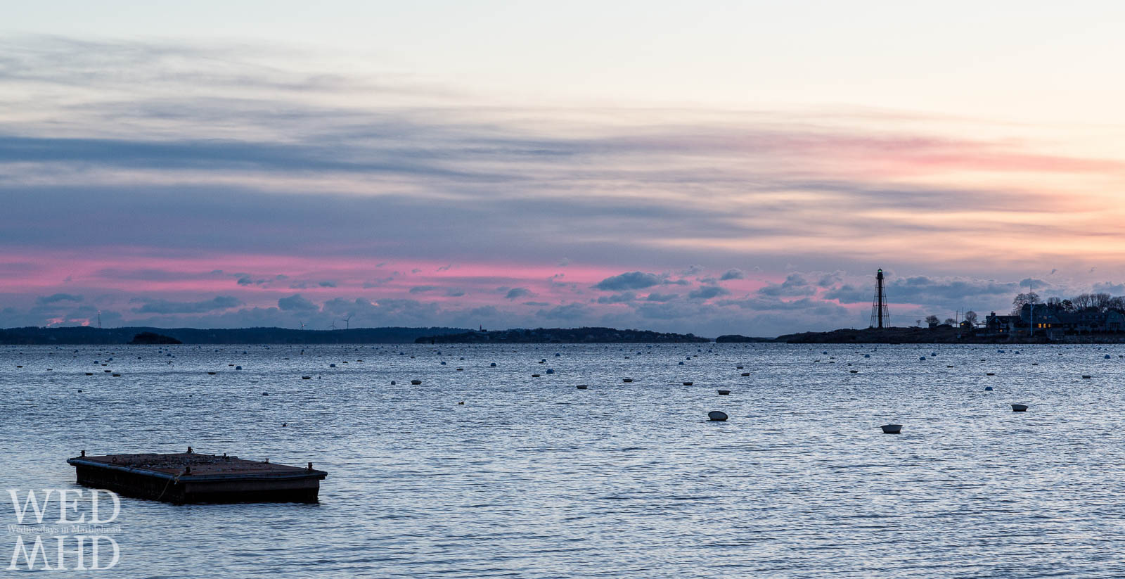 Purple Dawn Over an Empty Harbor