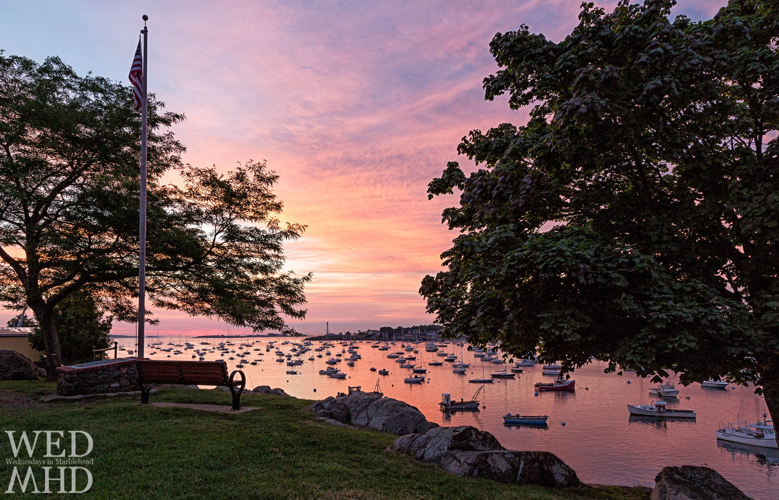 first light of morning in Marblehead