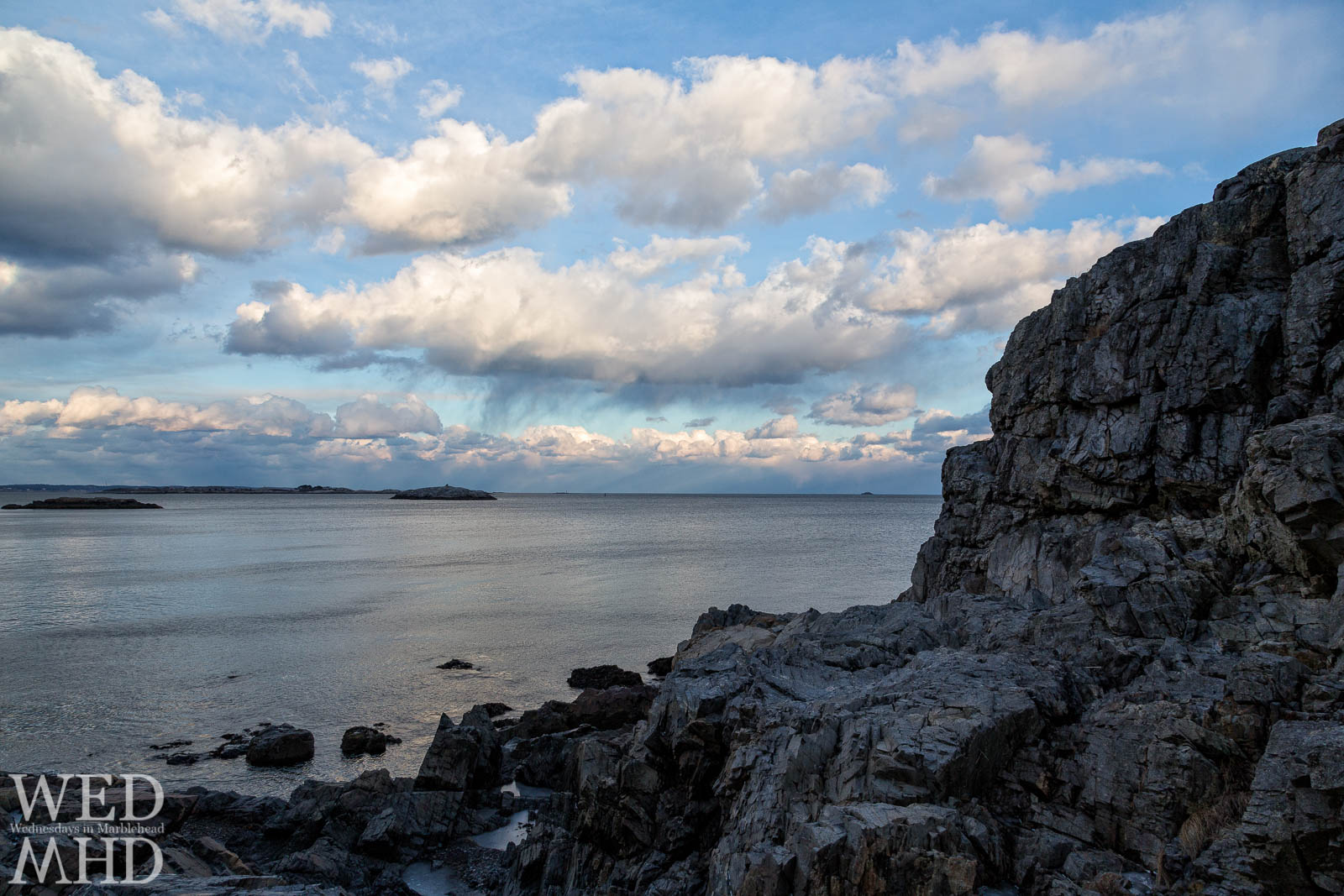 old man in mountain at Castle Rock in Marblehead
