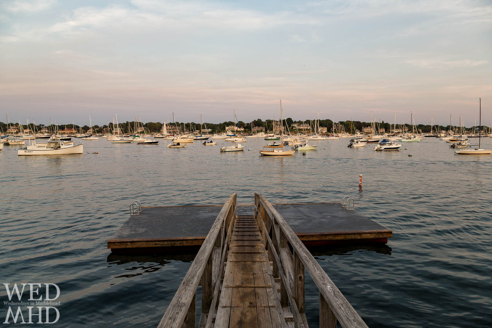 The float at Crocker Park beckons people to enjoy Marblehead Harbor's waters on warm Summer days