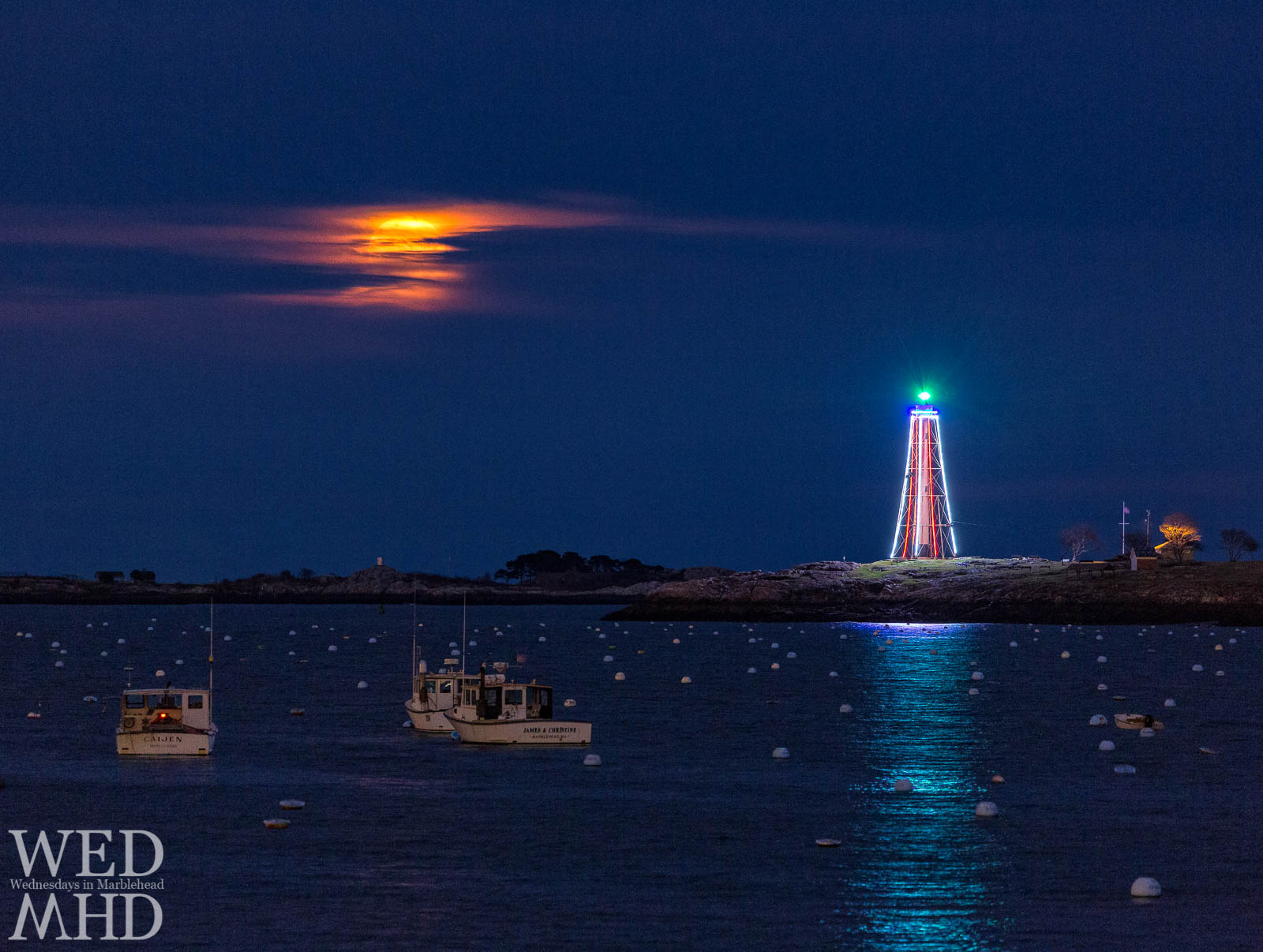 Went out for the second night in a row hoping to catch a view of the full moon.  As luck would have it, it was cloudy with a chance of moonrise and I snagged this image as the moon made a brief appearance.