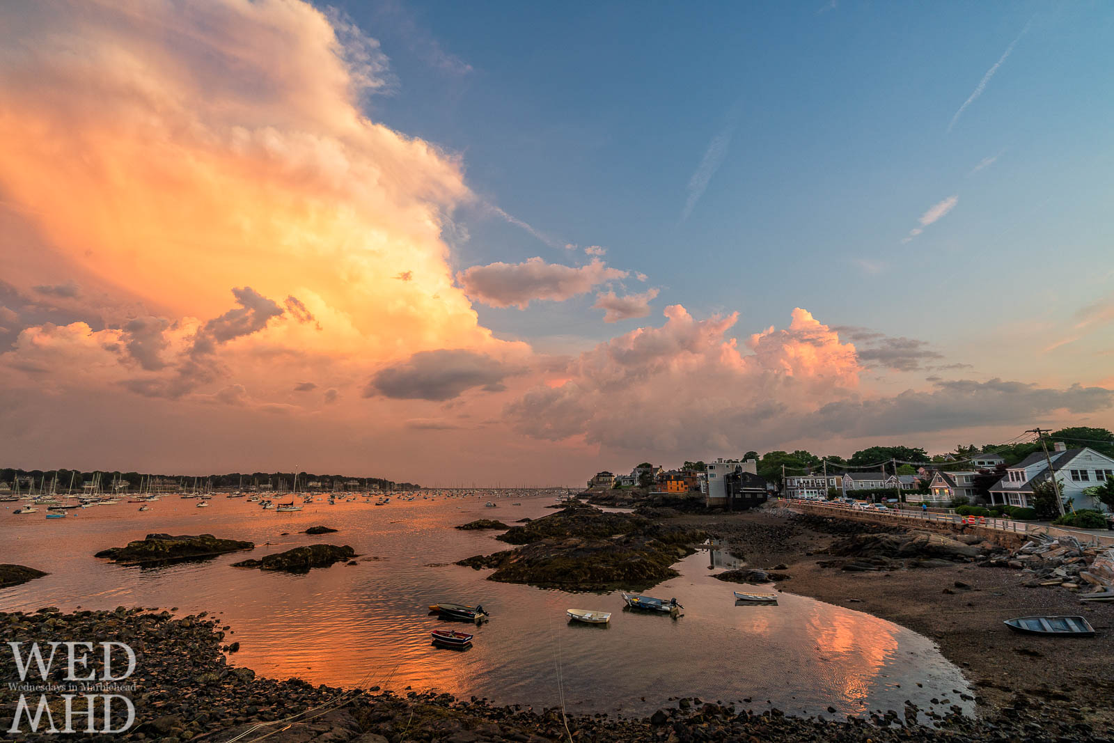 A corker of a sunset takes shape over Fort Beach in Marblehead