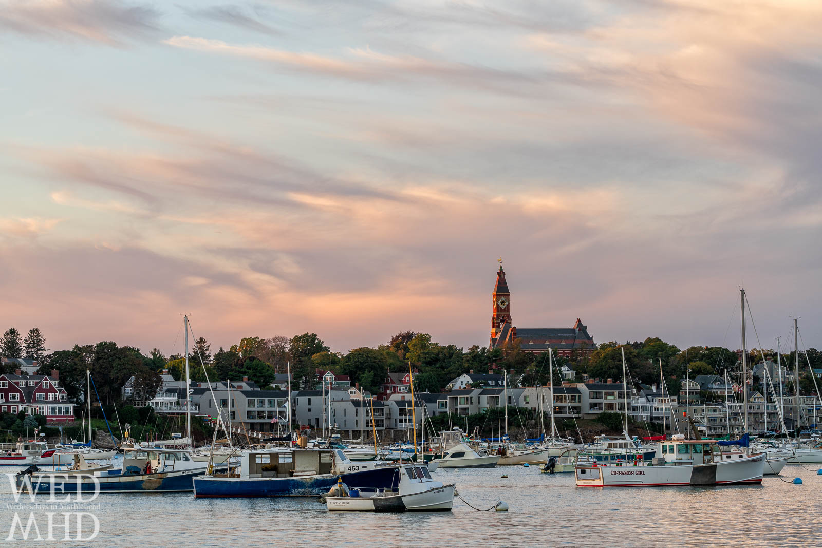 Abbot Hall seems to glow while being bathed in the sweet light of sunset on an early October evening in Marblehead